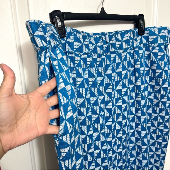 SOFT SURROUNDINGS Narah Knit Pull On Palazzo Pants in Blue White Geo Size 2 X - Picture 4 of 8